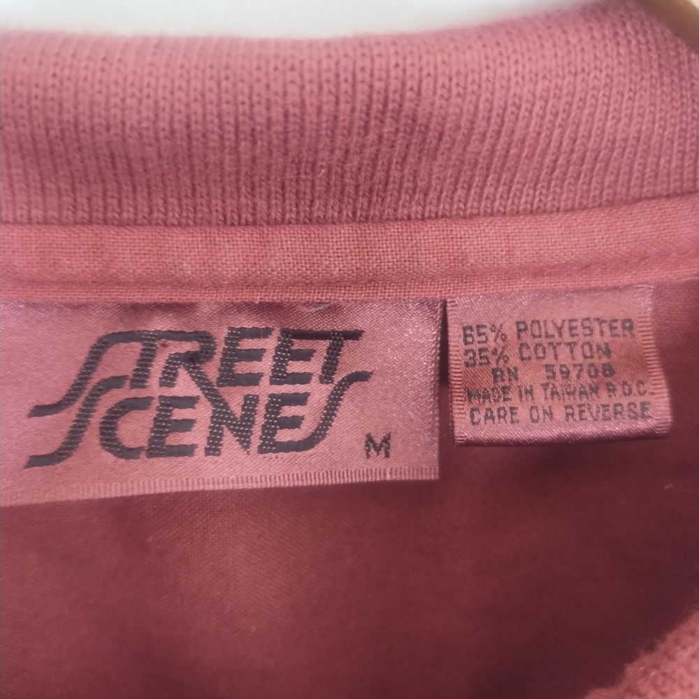 Vintage Street Scene Half Zip Pullover Men's Medium Retro 90s Sporty - Picture 6 of 9